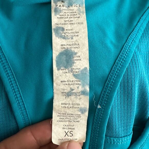 Fabletics Cashel Racerback Empire Waist Tank with Cinched Sides Size XS - Picture 4 of 13